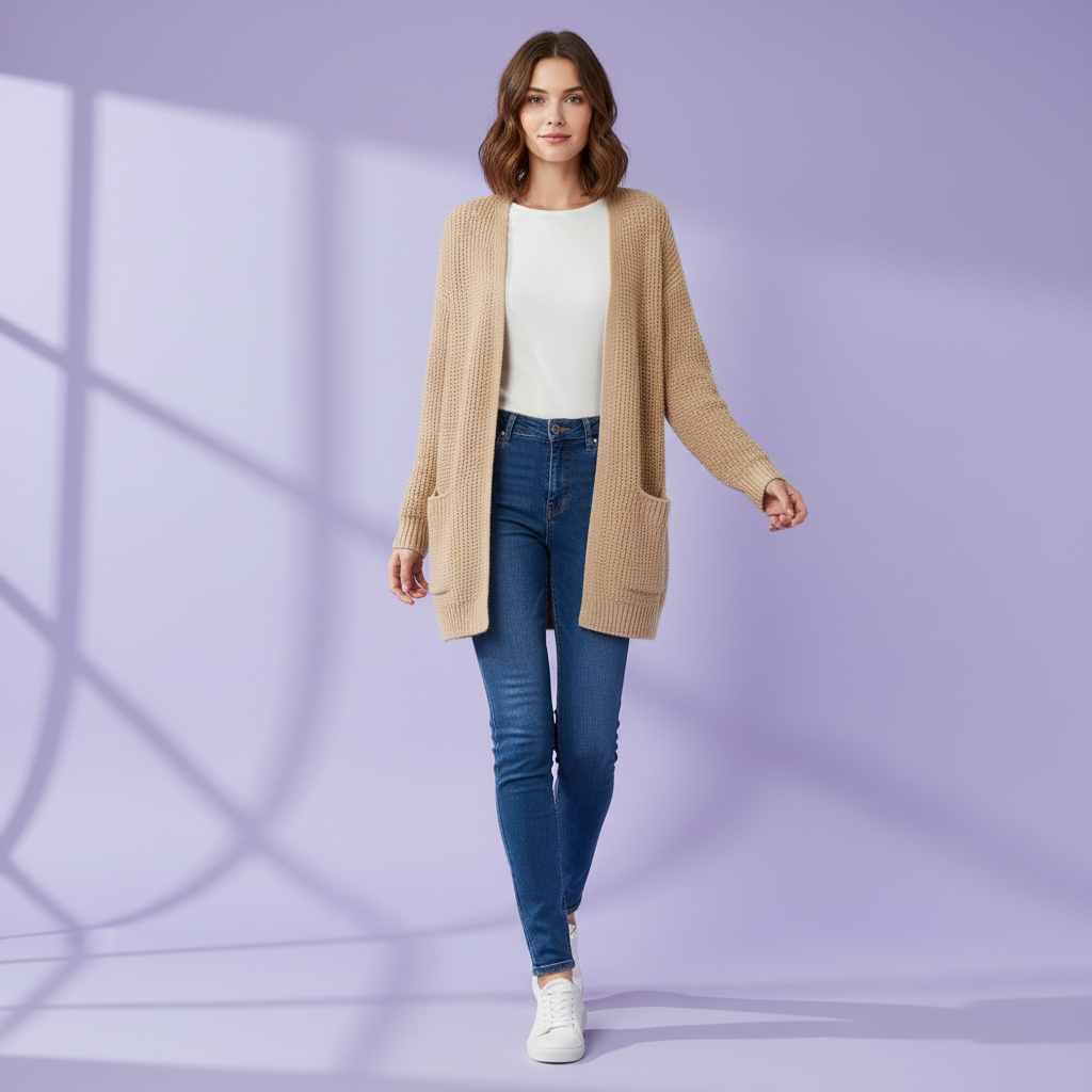Cozy Long Cardigan | Women's Cardigan Sweater for Layering