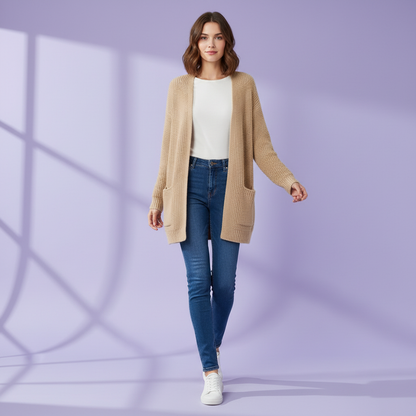 Cozy Long Cardigan | Women's Cardigan Sweater for Layering