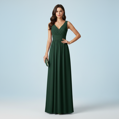 Elegant V-Neck Maxi Dress | Women's Sleeveless Summer Dress