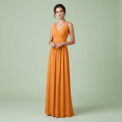 Elegant V-Neck Maxi Dress | Women's Sleeveless Summer Dress
