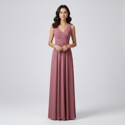 Elegant V-Neck Maxi Dress | Women's Sleeveless Summer Dress