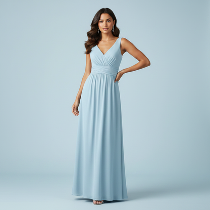 Elegant V-Neck Maxi Dress | Women's Sleeveless Summer Dress