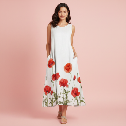 Floral Midi Dress | Women's Summer Dresses A-Line