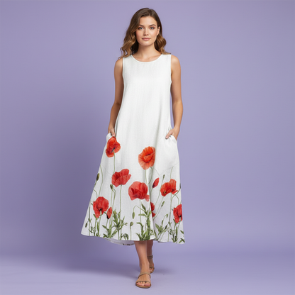 Floral Midi Dress | Women's Summer Dresses A-Line