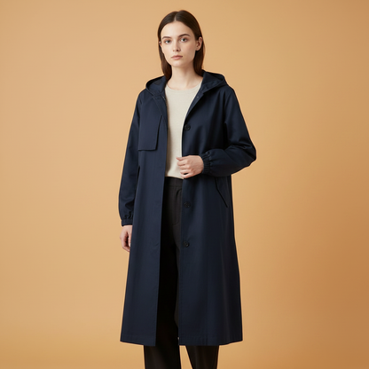 Elegant Long Trench Coat | Women's Winter Coat