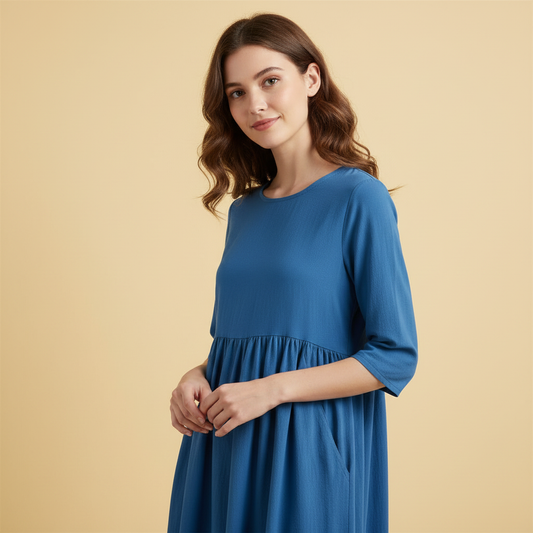 Loose Fit Summer Midi Dress | Women's Casual Dresses