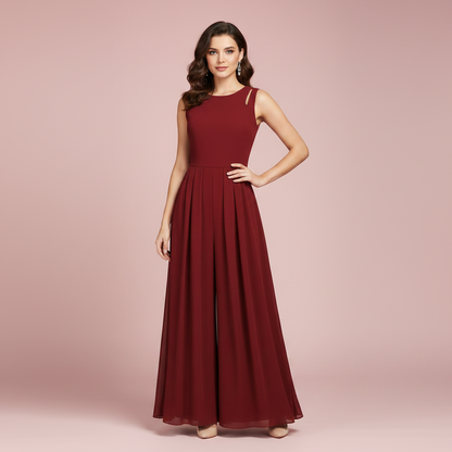White Sleeveless Wide Leg Jumpsuit | Women's Summer Fashion