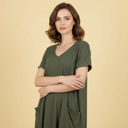 Loose Fitting Summer Midi Dress | Women's Casual Dress