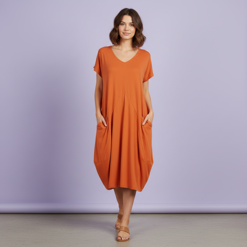 Loose Fitting Summer Midi Dress | Women's Casual Dress