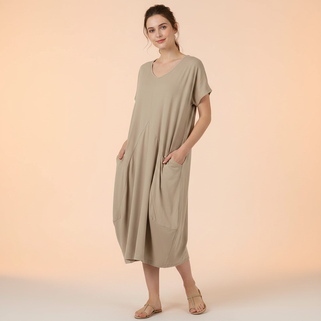 Loose Fitting Summer Midi Dress | Women's Casual Dress