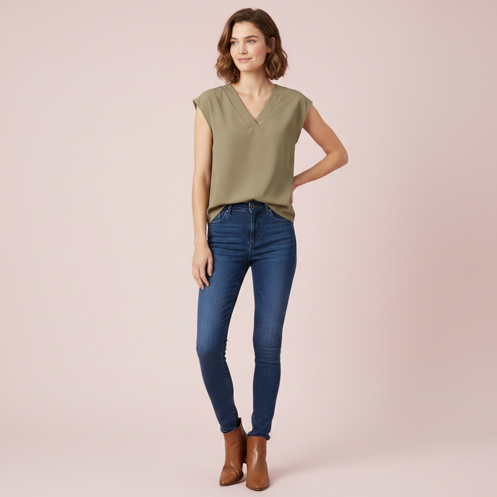 V-Neck Summer Blouse | Women's Blouse for Everyday Wear