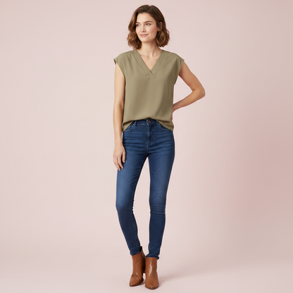 V-Neck Summer Blouse | Women's Blouse for Everyday Wear
