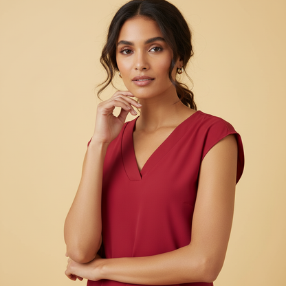 V-Neck Summer Blouse | Women's Blouse for Everyday Wear