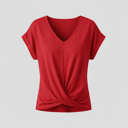 Women's V-Neck Casual Top | Short Sleeve Summer Fashion