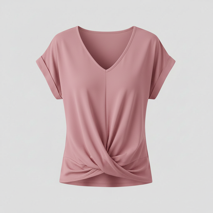 Women's V-Neck Casual Top | Short Sleeve Summer Fashion