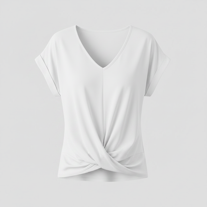 Women's V-Neck Casual Top | Short Sleeve Summer Fashion