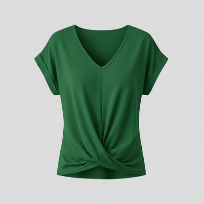 Women's V-Neck Casual Top | Short Sleeve Summer Fashion