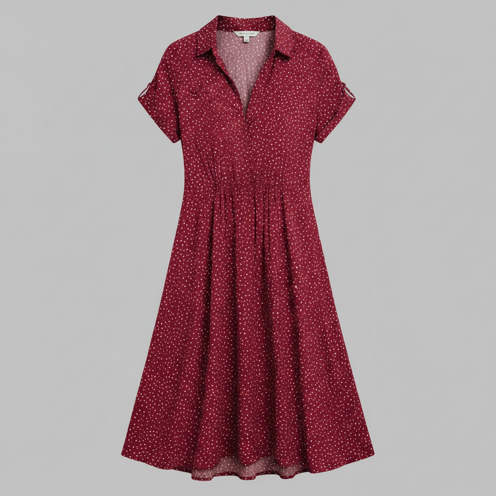 Women's Midi Shirt Dress | Short Sleeve Summer Dresses