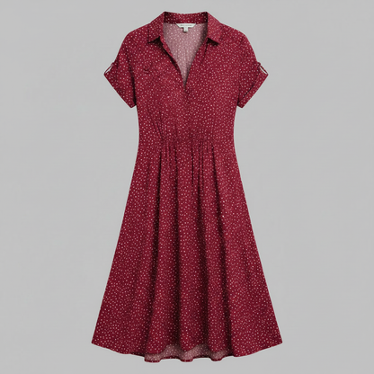 Women's Midi Shirt Dress | Short Sleeve Summer Dresses