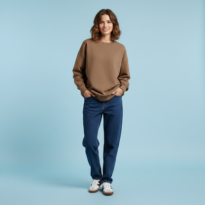 Women's Oversized Crew Neck Sweatshirt | Casual Sweatshirt