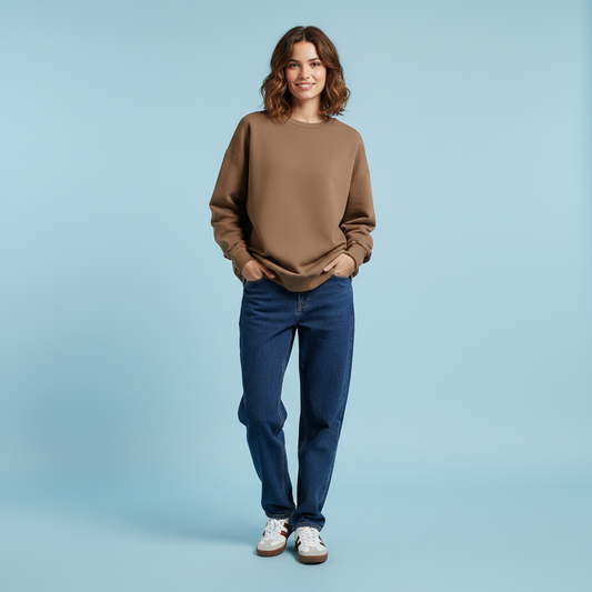 Women's Oversized Crew Neck Sweatshirt | Casual Sweatshirt