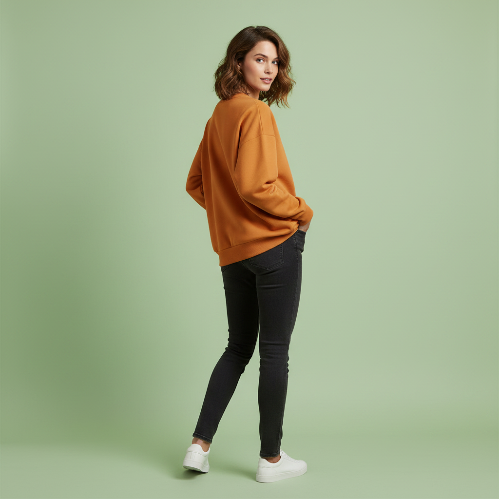 Women's Oversized Crew Neck Sweatshirt | Casual Sweatshirt