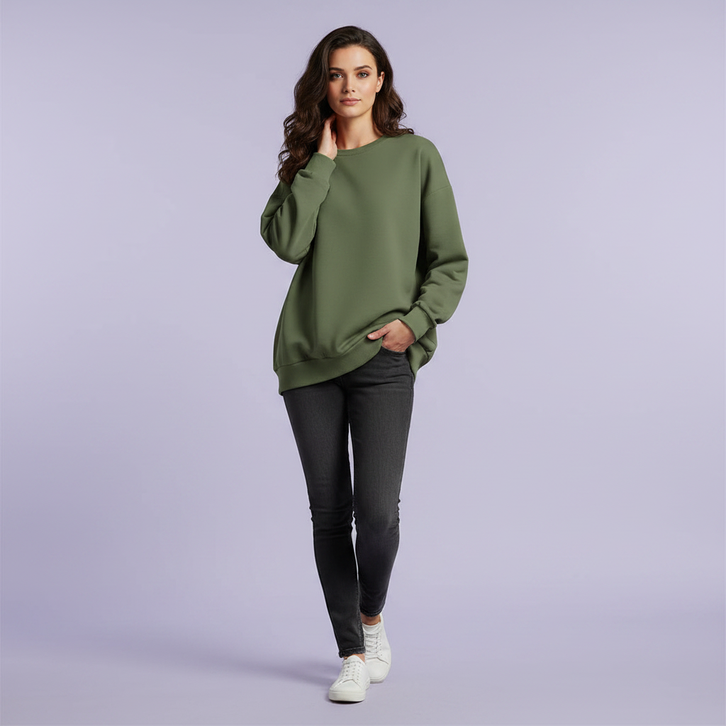 Women's Oversized Crew Neck Sweatshirt | Casual Sweatshirt