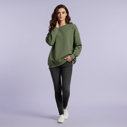 Women's Oversized Crew Neck Sweatshirt | Casual Sweatshirt