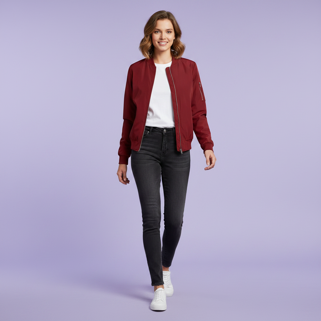 Women's Short Bomber Jacket | Stylish Women's Jacket